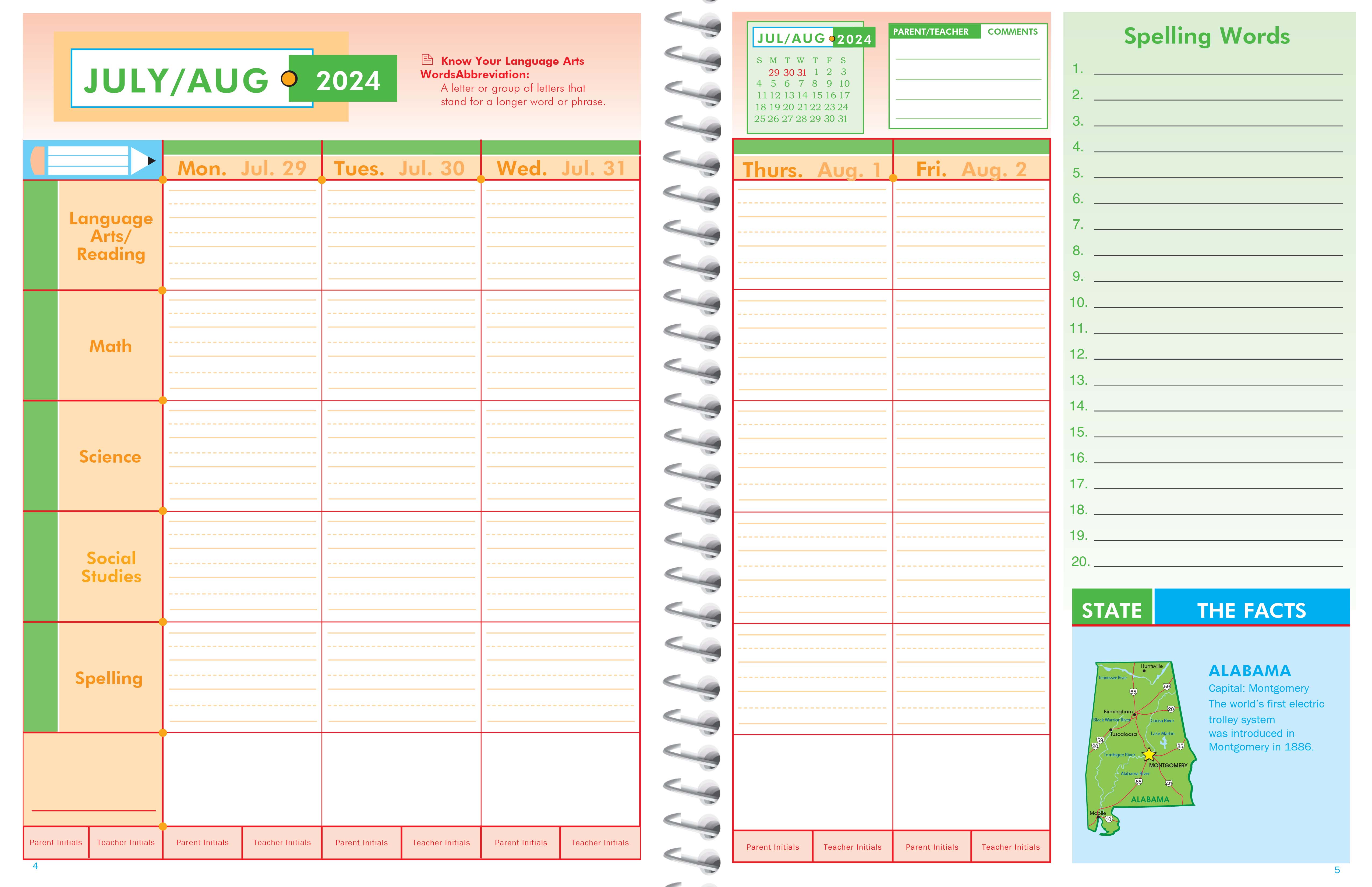 elementary school planners